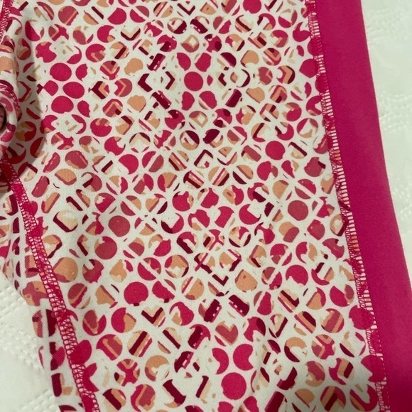 Zelos pink & white leggings, capri length size M - Picture 2 of 7